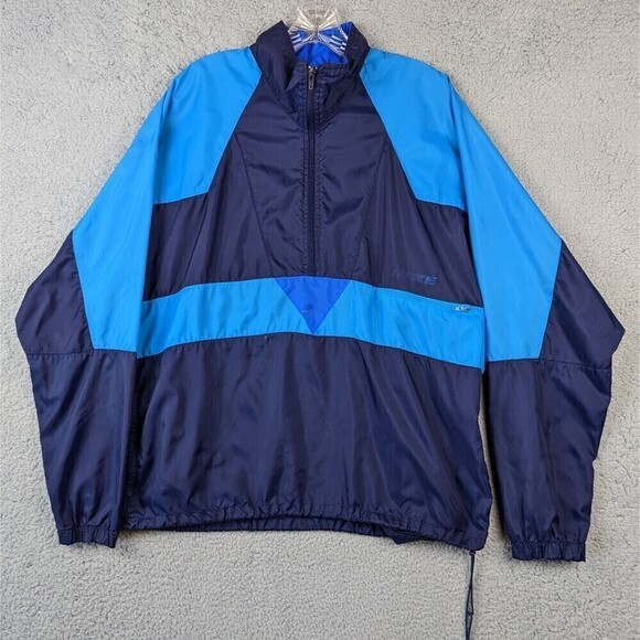 Nike Other - Vintage Nike Windbreaker Hoodie 80s 90s Large Colorblock Lightweight Jacket